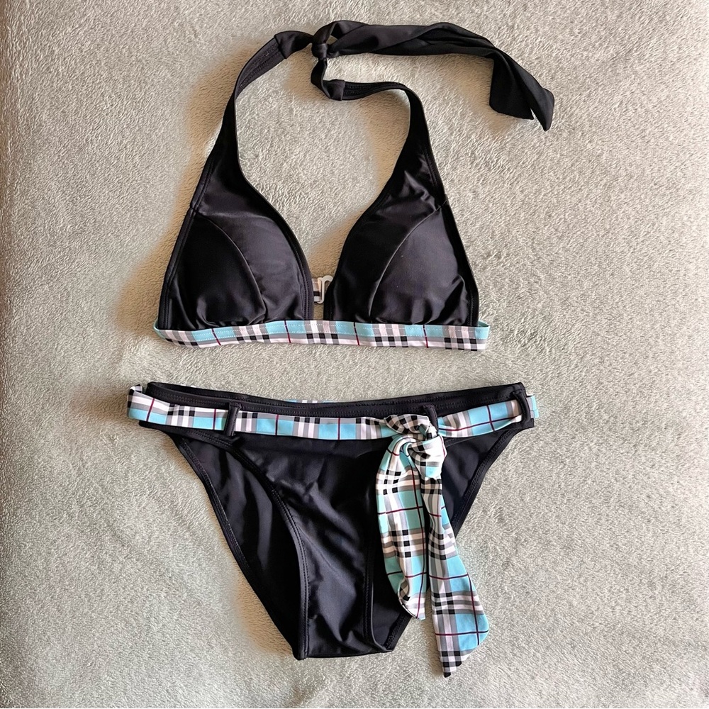 Black belted bikini swimsuit - XS